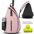 Tennis Bag, Tennis Sling Backpack Crossbody Water Resistant for Men Women, Compatible for Pickleball Badminton Rackets
