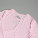 Yoga suits for women in summer sports tops for short-sleeved T-shirts for running Pilates training suits loose blouses for