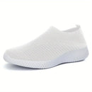 Women's Shoes Lightweight Breathable Mesh Slip-On Sneakers Black White Sport Running for Casual Party Fashion Ladies Shoes