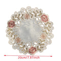 Retro Elegant Rose Flower Placemat Dining Table Decor Cup Pad Nordic Coffee Cup Coaster Kitchen Desktop Decoration