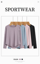 DRUR Long Sleeve Gym Top Women Breathable Quick Dry Workout Tshirt Loose Fit Running Tee Yoga Clothing Sportswear Activewear New