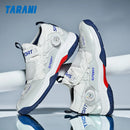Lightweight Breathable Badminton Shoes Tennis Shoes for Men Women with Rotating Buckle Shock Absorption Non-Slip Sports Shoes