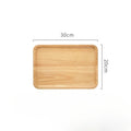 Japanese-Style Wooden Tray Oak Afternoon Tea Dessert Plate Pastry Wooden Dish Kitchen Storage Tray