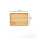 Japanese-Style Wooden Tray Oak Afternoon Tea Dessert Plate Pastry Wooden Dish Kitchen Storage Tray