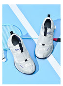 Lightweight Breathable Badminton Shoes Tennis Shoes for Men Women with Rotating Buckle Shock Absorption Non-Slip Sports Shoes