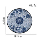 Ceramic Plate Tray Insulated Tea Cup Pad Holder Base Blue and White Porcelain Dish Coaster Mat Serving Plate Home Table Decor