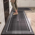 Kitchen Carpet Waterproof Floor Mat Pvc Leather Oil-proof Foot Mats Non-slip Long Carpets British Style Home Decor Rugs 주방러그