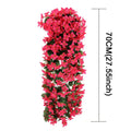 90/80CM Artificial Violet Hanging Flower Vines Plastic Fake Flowers Wall Decor Plants Garland for Wedding Home Garden Decoration