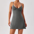 Fitness Suits Yoga Jumpsuits with Chest Pads Tennis Running Short Skirts Sportswear for Women Gym Sports Sets Workout Bodysuits