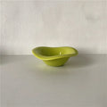 Ins Ceramic Saucer Korean Style Dessert Yogurt Oats Bowl Cream Color Fruit Salad Container Food Display Plate Kitchen Utensils
