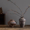 Ceramic Vase Coarse Ceramic Vase Flower Arrangement Retro Handmade Wabi Sabi Style Dry Flowers Zen Flower Arrangement