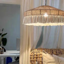 Nordic LED Chandelier Chandelier With Tassels For Bedroom Living Room Kitchen Shop Handmade Rustic Pendant Lamps