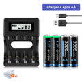 CITYORK 1.5V AA Li ion Rechargeable Battery 3000mWh 1.5 V AA Lithium ion Rechargeable Batteries With1.5V AA AAA Battery Charger