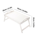 Bamboo Breakfast Bed Tray with Folding Legs - Perfect for Sofa, TV, Laptop or Snack Use - Serving Breakfast in Bed (Black/White)
