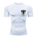 Camiseta de Compressão Bull Print Masculina – Secagem Rápida, Performance Atlética e Conforto Absoluto