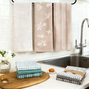 3-Pack Upgrade Tea Towels, Nordic Style Cotton Absorbent Kitchen Towel Napkins for Dish Drying, Hand Drying, Multi-Purpose Cloth
