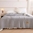 100% Bamboo Fiber Blanket Cooling Antibacterial Towel Quilt Summer Solid Color Bedding For Children Single Double Bed Blanket