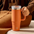Tyeso Car Stainless Steel Thermal Bottles 30oz/40oz Vacuum Thermos Cup with Handle Straw Hiking Portable Water Bottle Coffee Cup