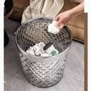 Luxury Trash Can Household Living Room Bedroom Trash Can Without Lid Large Capacity Lightweight Garbage Bin Waste Paper Basket
