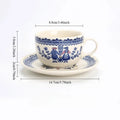 Vintage ceramic coffee cups and plates, English romantic dining plates, teapot cups and plates set, exquisite afternoon tea cups