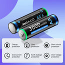 CITYORK 1.5V AA Li ion Rechargeable Battery 3000mWh 1.5 V AA Lithium ion Rechargeable Batteries With1.5V AA AAA Battery Charger