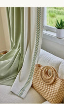 Japanese Minimalism Luxury Chenille Curtians for Living Dining Room Bedroom High-end Embroidery Shading Cortinas Customize