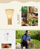 Modern Chinese Handwoven Creative Bamboo Art Wall Lamp Bamboo Art Modern Simple Bedroom Bedside Wall Lamp Aisle Bamboo Wall Lamp