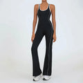 Women Jumpsuits Flare Pants Yoga Sets Workout Clothing Bodysuit with Pad Activewear
