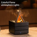 Umidificador de Chama 280ml com Aromaterapia, Controle Remoto e Luz Colorida USB