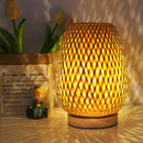 Simple Bamboo Woven Table Lamp Warm Bedroom Study Bedside Art Decorative Desktop Lighting