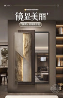 Creative Luxe Mirror Rectangle Frame Salon Aesthetic Mirror Ornament Makeup Espelho Grande Para Quarto House Accessories
