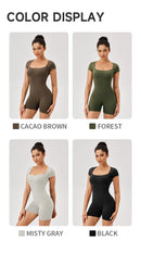 Women Summer Gym Workout jumpsuit One-Piece Short Yoga Clothes Push Up Workout Clothes Fitness Sports Bodysuit Yoga Suit