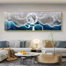 Chinese Style Golden Leaves Deer Canvas Painting Feathers Wall Art Feng Shui Mountain Posters and Prints Living Room No Frame
