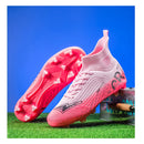 Pink Soccer Shoes Men Kids Professional Society Original Football Boots Outdoor Non-Slip Futsal Trainning Sneakers Size 33-46