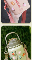 Stainless Steel Vacuum Flask, Outdoor Portable Keeps Cold and Heat, Thermal Bottles, Drinkware