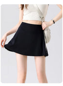 BIVIGAOS Summer Double Stripe Sport Tennis Short Skirts Women Fake Two Piece Stretch Running Fitness Golf A-line Yoga Mini Skirt