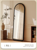 Living Room Attachment Mirror Black Glass Vanity Standing Aesthetic Mirror Dressing Art Nordic Espejo Pared Home Decoration