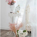 French Style Side Tables White Lace Sofa End Tables for Living Room Bedside Flower Stand Minimalist Balcony Plant Display Rack