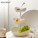 Ceramic Double-Layer & Triple-Layer Fruit Platter for Home And Salon Coffee Table Snacks Desserts Display Ideal Kitchen Decor