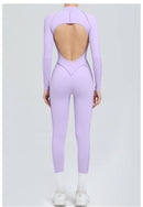Yoga Suit Gym Set Women Training Sportswear Fitness Long Sleeved Sports Jumpsuit Women Push Up Female Workout Clothes Bodysuits