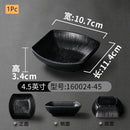 Modern Dinner Set Plates and Dishes Not Easily Broken Melamine Plate Black Cutlery Soy Sauce Dish Kitchen Hotel Tableware
