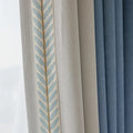 Japanese Minimalism Luxury Chenille Curtians for Living Dining Room Bedroom High-end Embroidery Shading Cortinas Customize