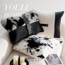 30x50/45x45CM French Retro Throw Pillow Cover Black Luxury Stamping Waist Cushion Cover Decor Home Decorative Pillowcase 2025