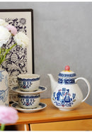 Vintage ceramic coffee cups and plates, English romantic dining plates, teapot cups and plates set, exquisite afternoon tea cups