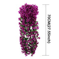 90/80CM Artificial Violet Hanging Flower Vines Plastic Fake Flowers Wall Decor Plants Garland for Wedding Home Garden Decoration