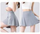 BIVIGAOS Summer Double Stripe Sport Tennis Short Skirts Women Fake Two Piece Stretch Running Fitness Golf A-line Yoga Mini Skirt