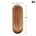 NEW Tableware Solid Wood Round Dessert Plate Japanese-style Wooden Tray Snack Plate Dried Fruit Plate Wooden Plate