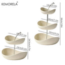 Ceramic Double-Layer & Triple-Layer Fruit Platter for Home And Salon Coffee Table Snacks Desserts Display Ideal Kitchen Decor