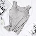Women's Vest Tops With Built In Padded Bra Vest Slim Fit Tank Tops Sexy Shirts Feminino Casual Underlay Slimming Lingerie Top