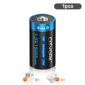 CITYORK 1.5V D Size Battery USB Rechargeable Li-ion Batteries D Lipo R20 LR20 Battery for Gas Stove RC Camera Drone Accessories